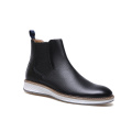 Wholesale High Ankle Winter Warm Up Men Leather Shoes Chelsea Boots